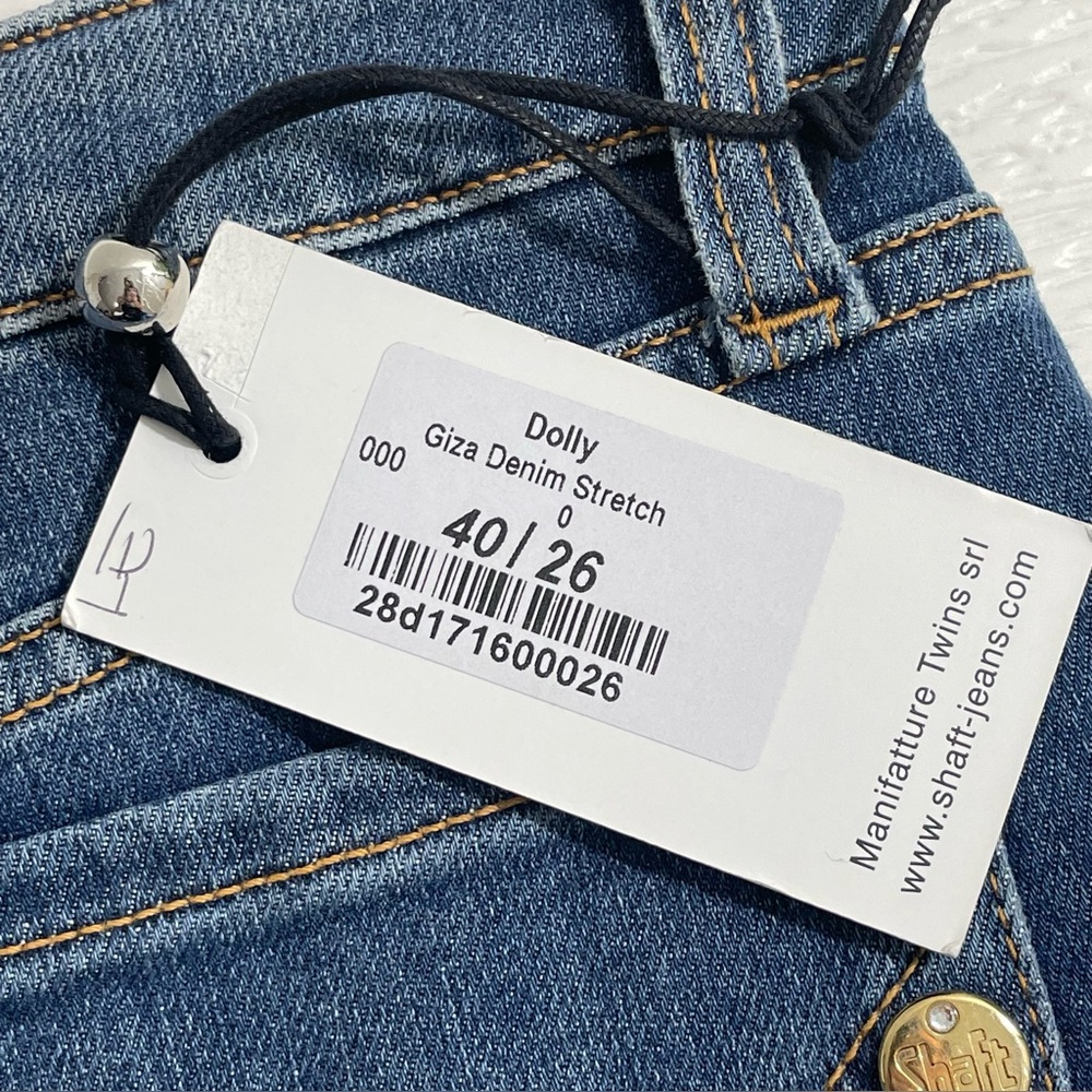 NWT‎ SHAFT Jeans Dolly Giza Denim Stretch Women's Italian 40 US 26 - Picture 9 of 13